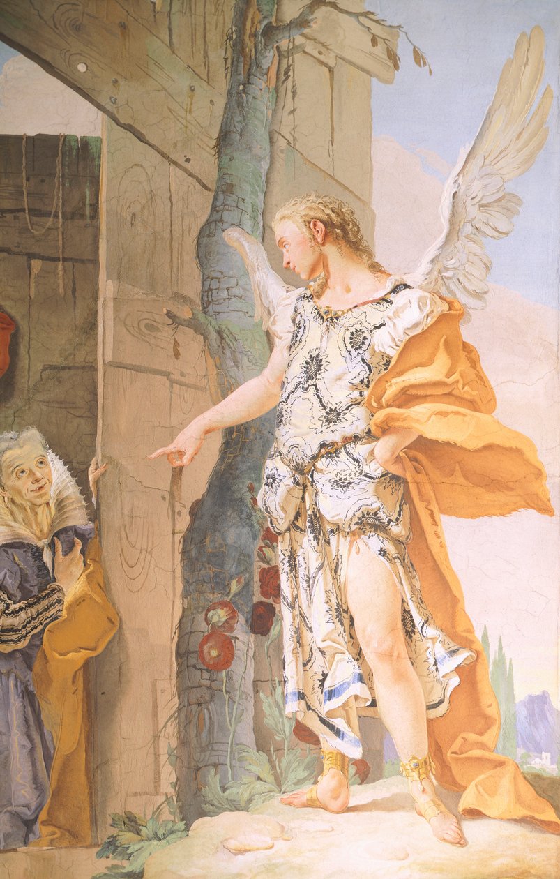 Saara ja enkeli tekijältä Giovanni Battista (1696 1770) Tiepolo