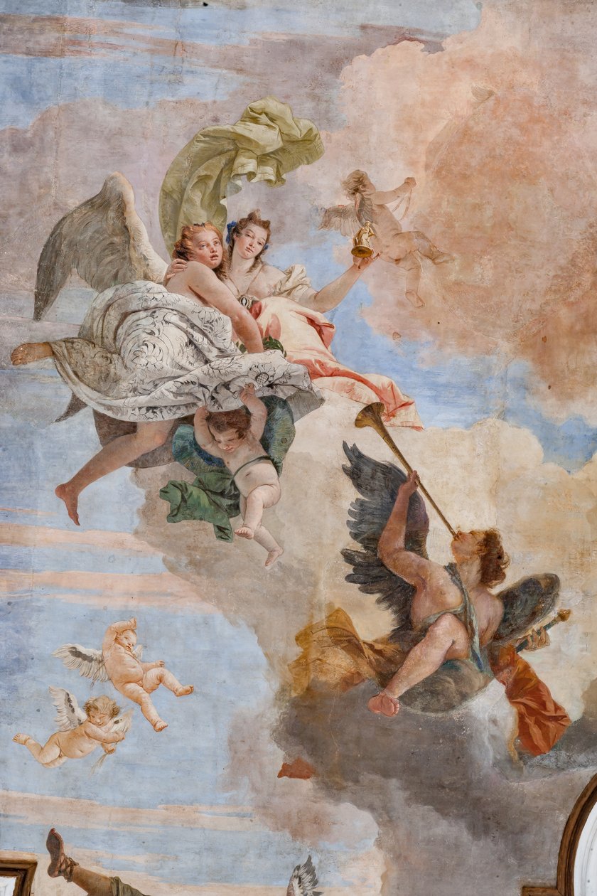 Älykkyyden valo voittaa tietämättömyyden pimeyden (yksityiskohta) tekijältä Giovanni Battista Tiepolo
