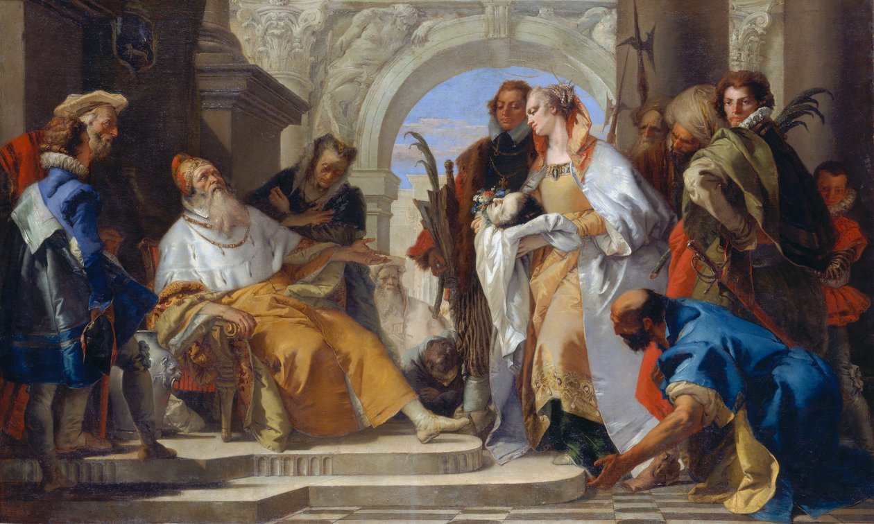 Crotta-perheen suojeluspyhät, n. 1750 (öljy kankaalle) tekijältä Giovanni Battista Tiepolo