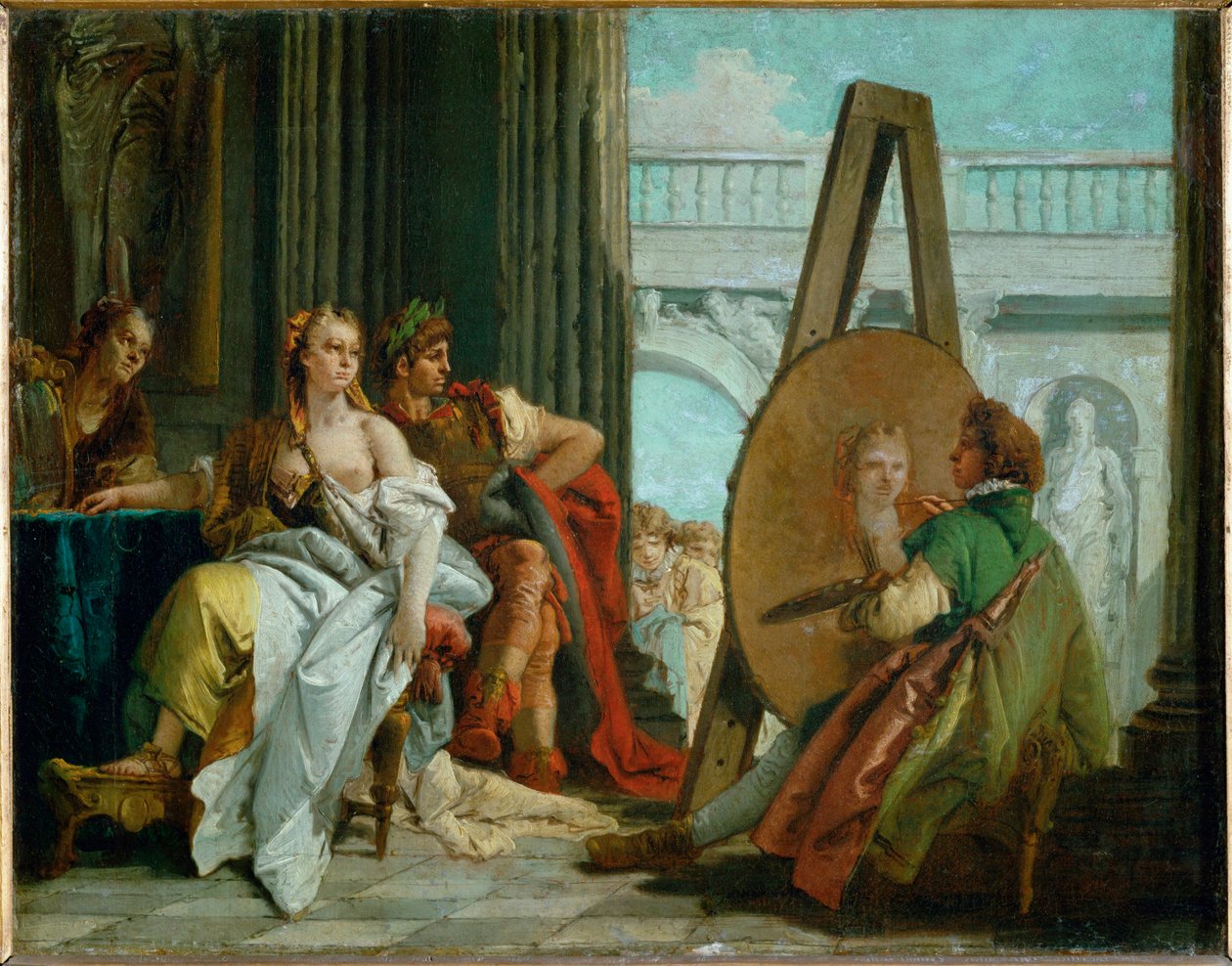 Maalari Apelles, Aleksanteri Suuri ja Campaspe ... tekijältä Giovanni Battista (1696 1770) Tiepolo