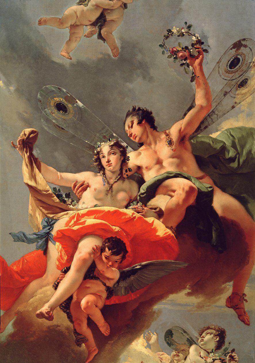Zephyr ja Flora tekijältä Giovanni Battista (1696 1770) Tiepolo