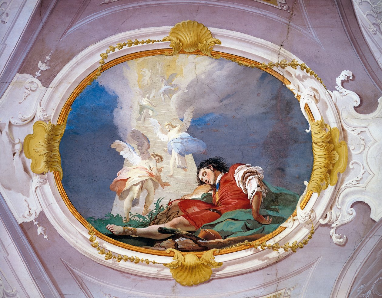 Giambattista Tiepolon (1696-1770) allegoria, tuore, Arkkipiispan palatsi, Udine tekijältä Giovanni Battista Tiepolo