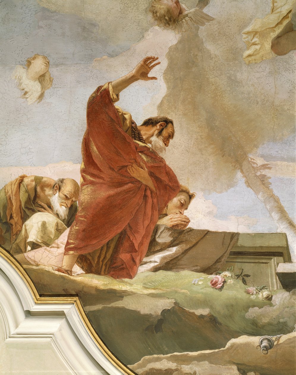 Neitsyt, Giovanni Battista Tiepolo (1696-1770), fresko, yksityiskohta, Puhtauden oratorio, Udine tekijältä Giovanni Battista Tiepolo