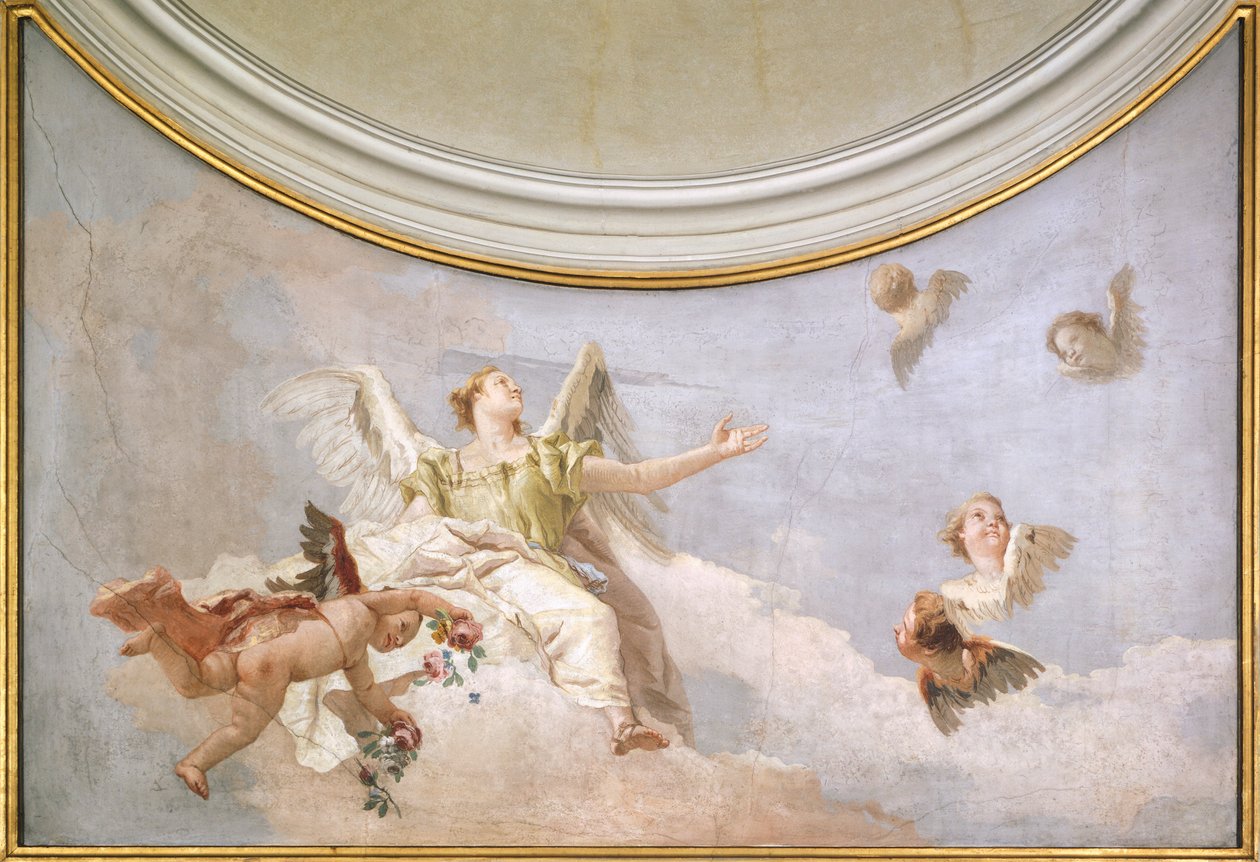 Neitsyt, Giovanni Battista Tiepolo (1696-1770), fresko, yksityiskohta, Puhtauden oratorio, Udine tekijältä Giovanni Battista Tiepolo