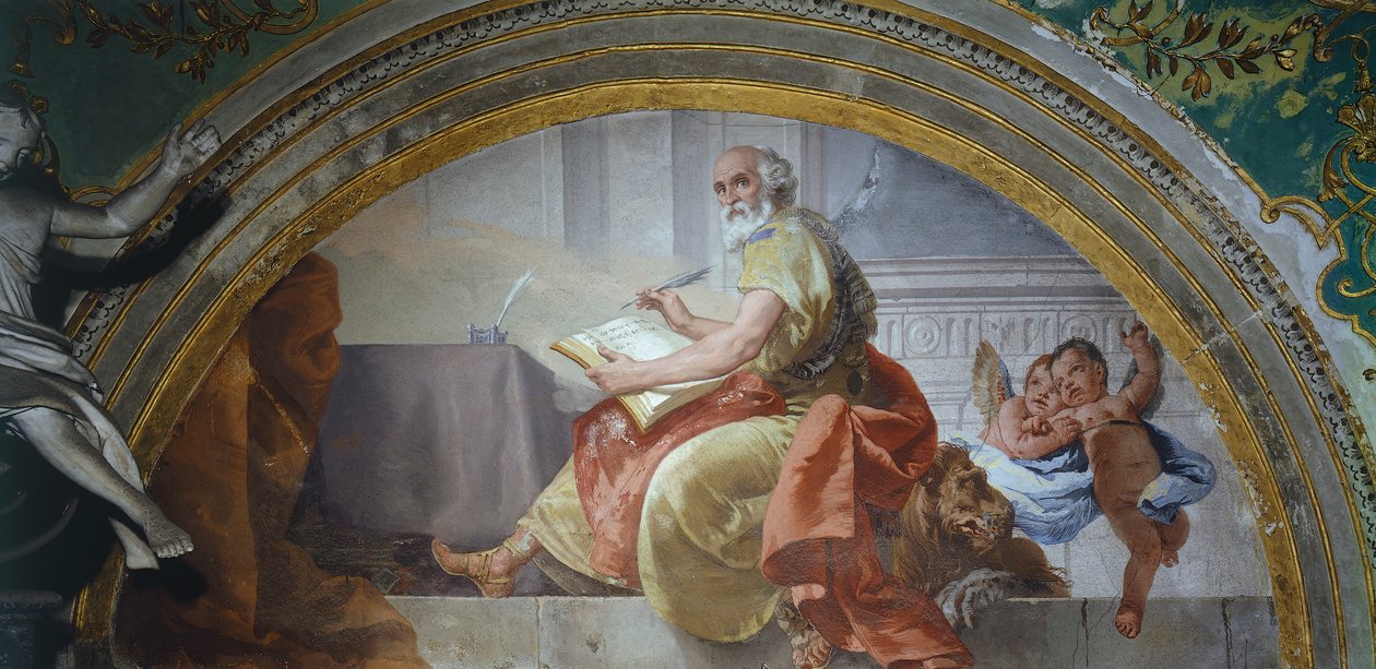 Italia, Bergamo, Colleonin kappeli, Pyhän Markuksen evankelista tekijältä Giovanni Battista Tiepolo