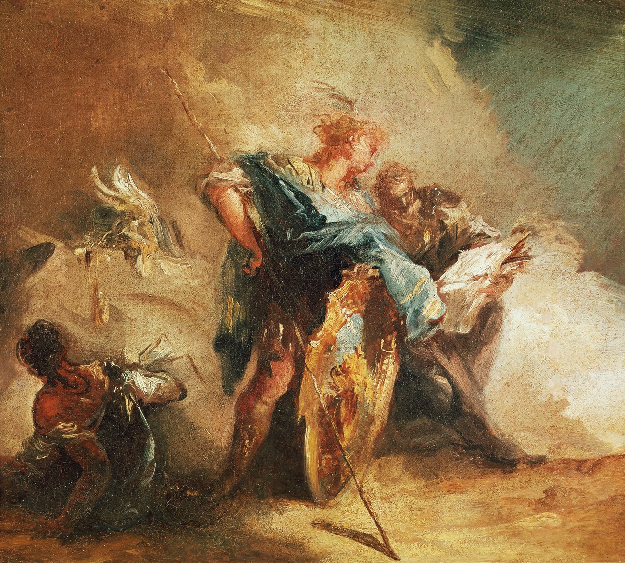 Minerva sanelee lakeja tekijältä Giovanni Battista Tiepolo