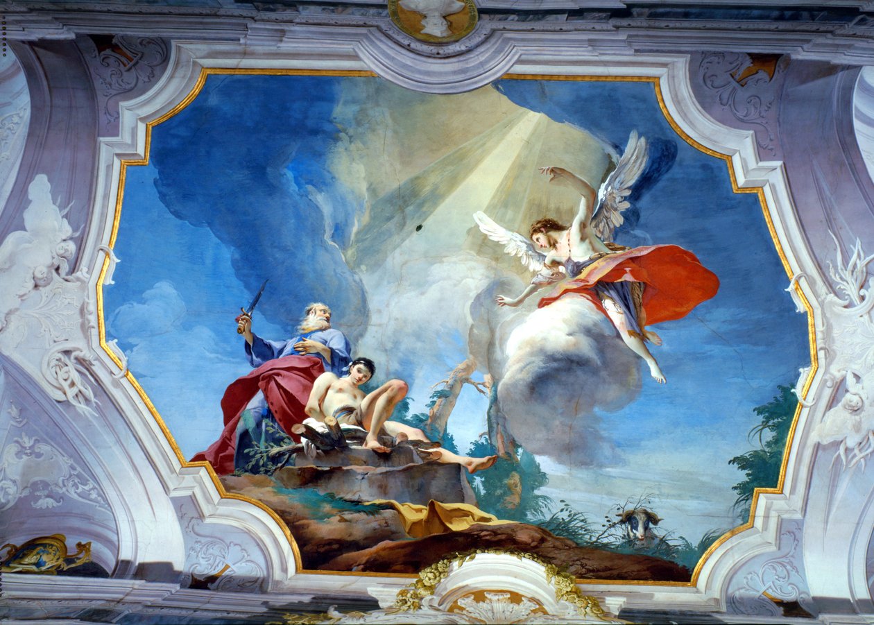 Abrahamin uhri (fresko) tekijältä Giovanni Battista (1696 1770) Tiepolo