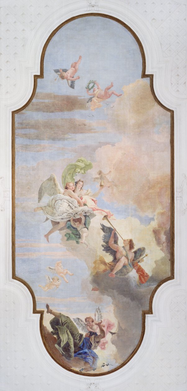 Lujuuden ja varovaisuuden voitto (fresko) tekijältä Giovanni Battista Tiepolo