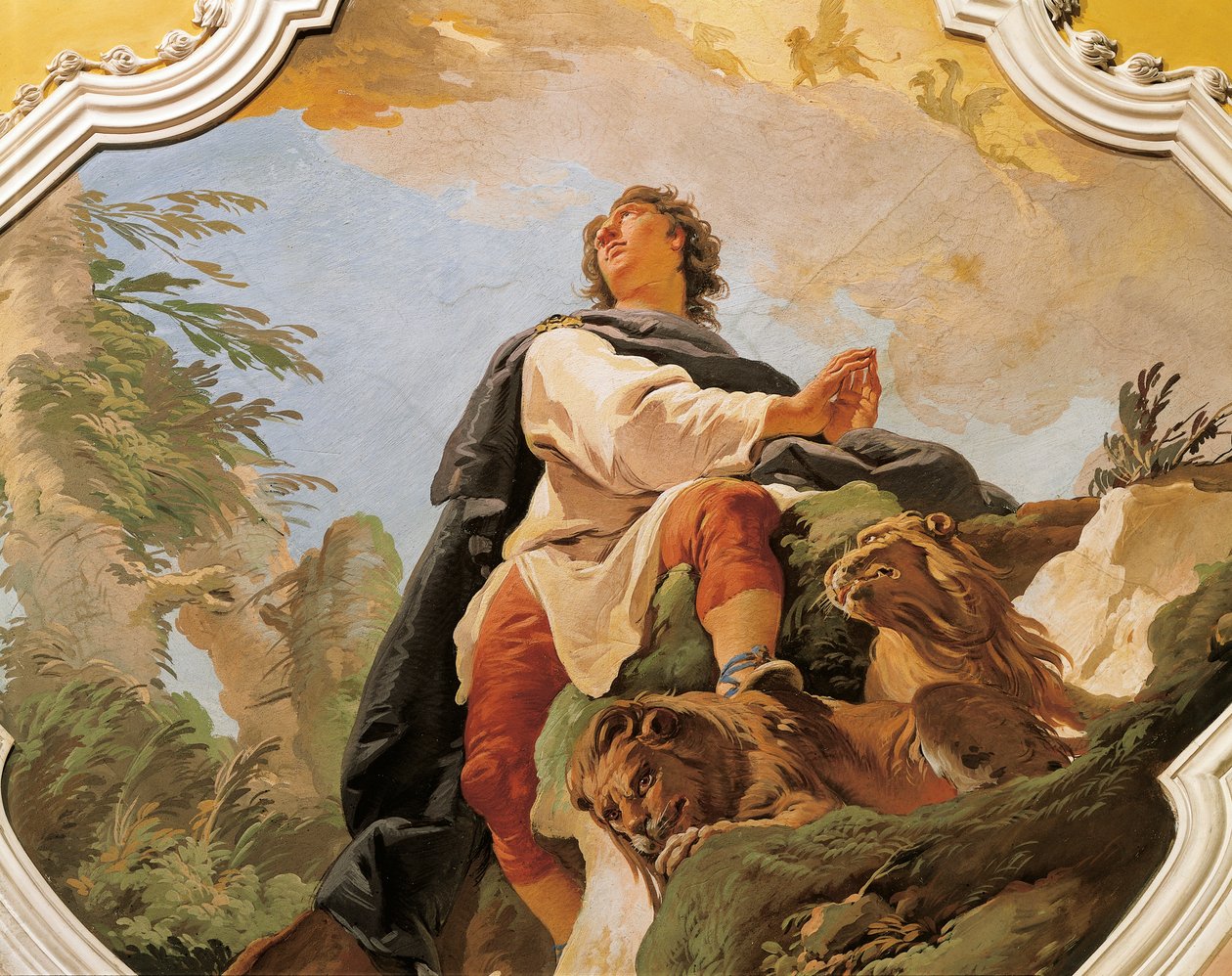 Profeetta Daniel, kirjoittanut Giovanni Battista Tiepolo (1696-1770), fresko, patriarkaalinen palatsi, Udine tekijältä Giovanni Battista Tiepolo