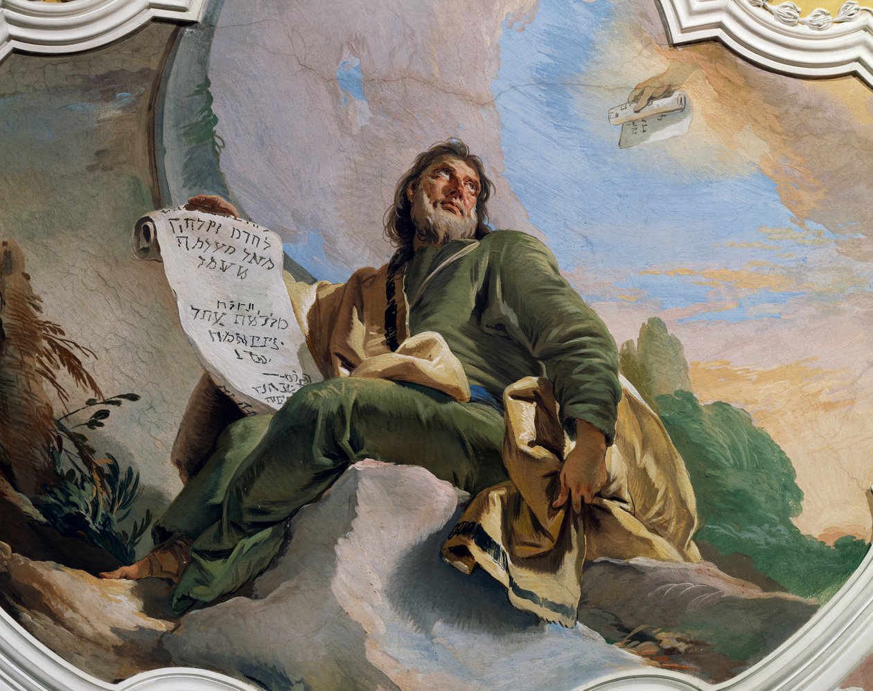 Profeetta Hesekiel, yksityiskohta tekijältä Giovanni Battista Tiepolo