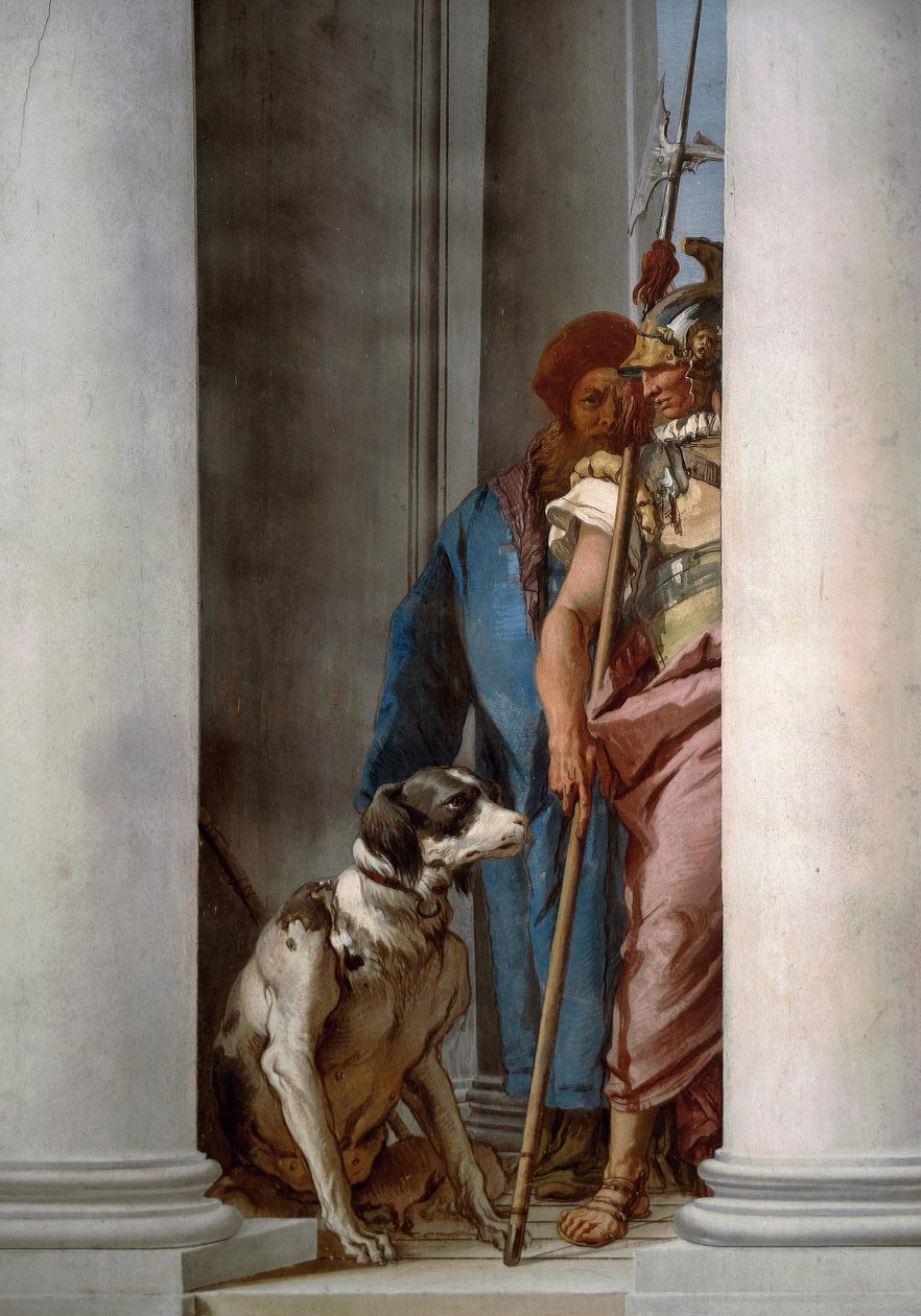 Ulysses ja hänen koiransa Argus tekijältä Giovanni Battista Tiepolo