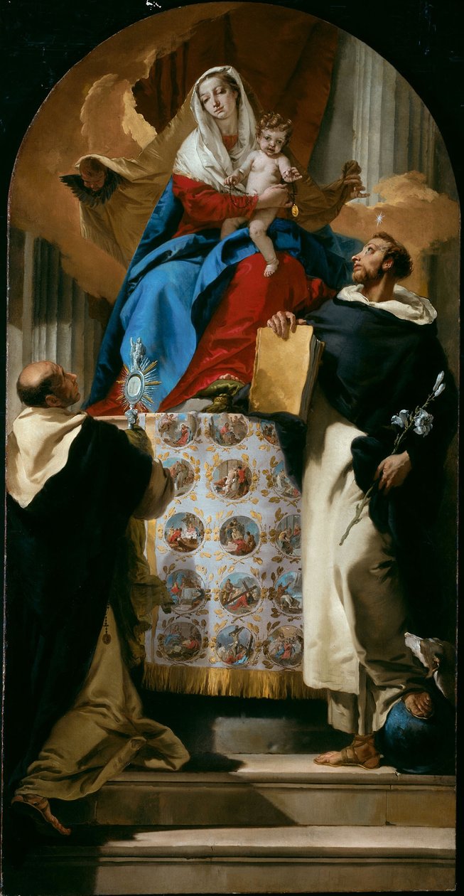 Neitsyt ja lapsi pyhien Dominicin ja Hyasintin kanssa tekijältä Giovanni Battista Tiepolo