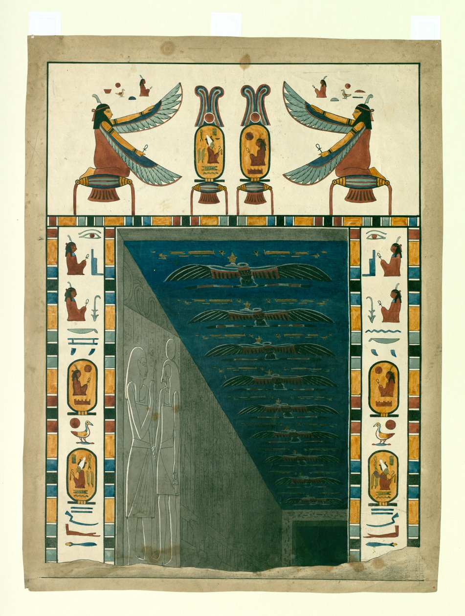 Haudan oviaukko tai sisäänkäynti, Sety [sic] I:n egyptiläisestä haudasta. tekijältä Giovanni Battista Belzoni