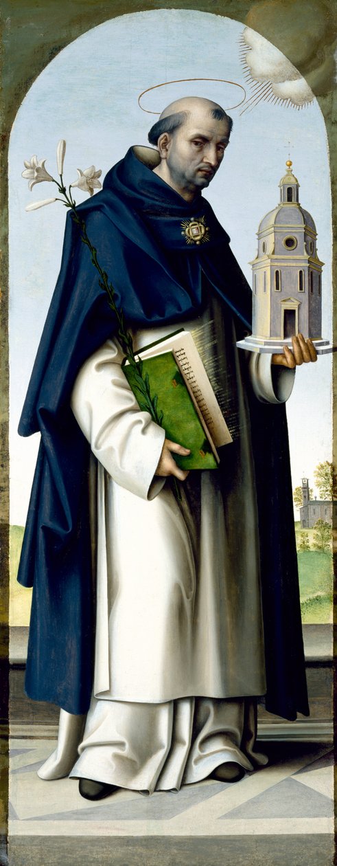 Pyhä Tuomas Akvinolainen, 1512-16 (tempera taulussa) tekijältä Giovanni Battista Bertucci