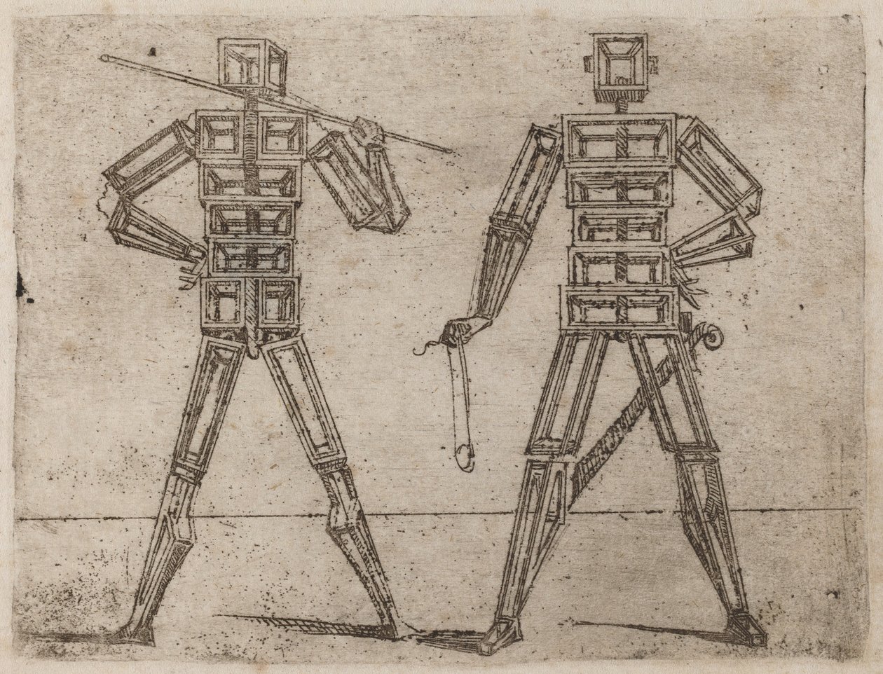 Teoksesta "Bizzarie di different figures" tekijältä Giovanni Battista Bracelli