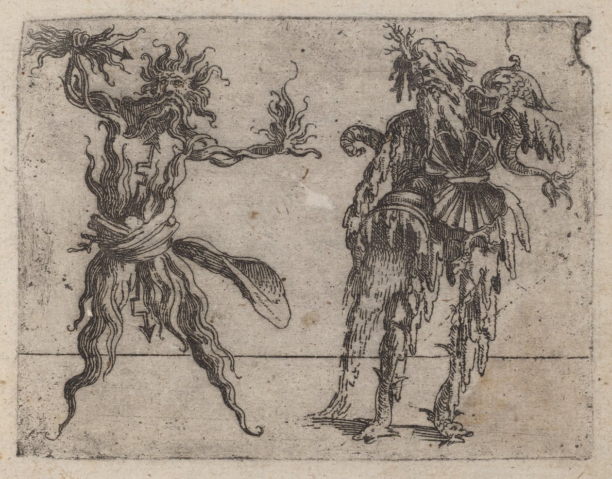 Teoksesta "Bizzarie di different figures" tekijältä Giovanni Battista Bracelli