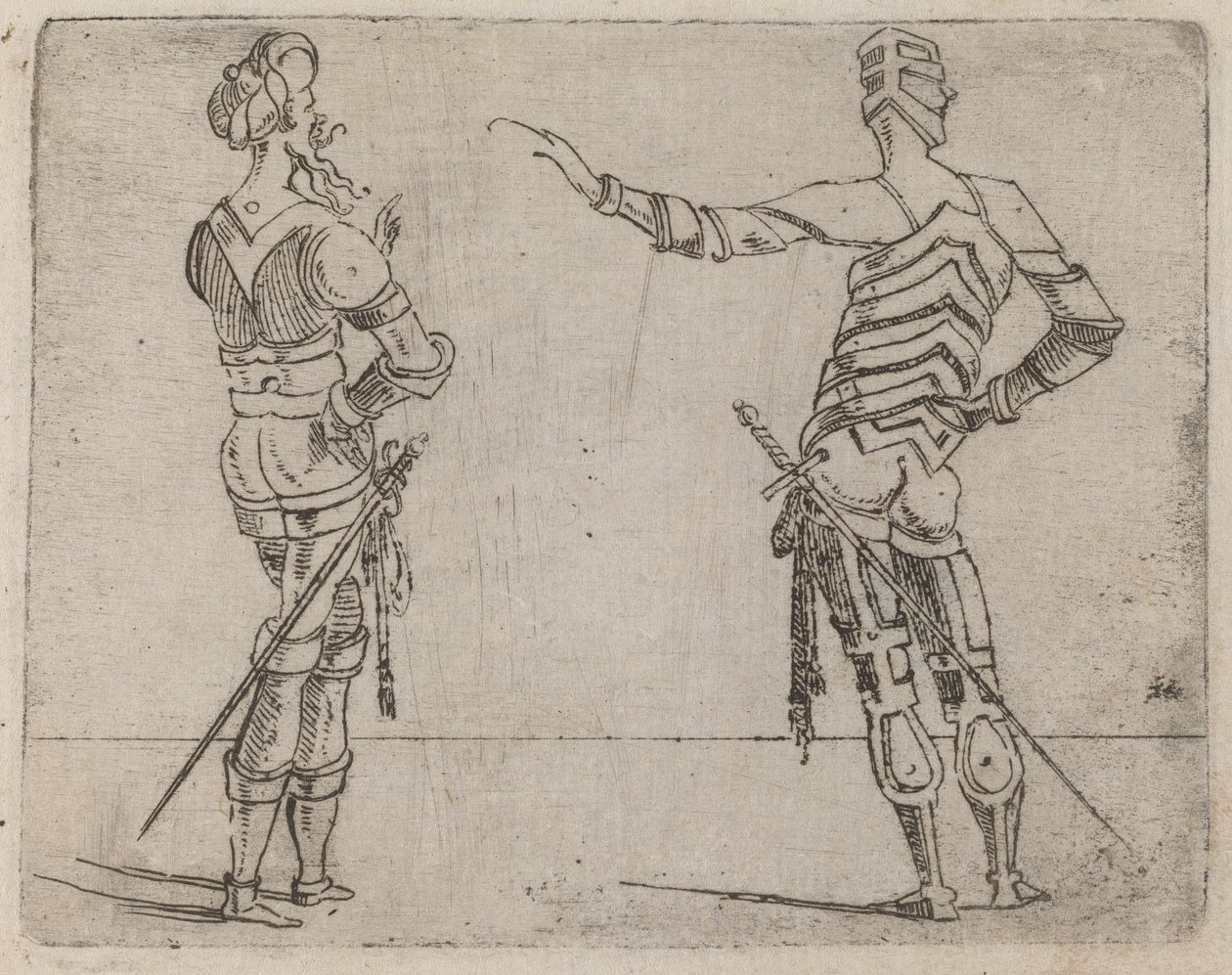 Teoksesta "Bizzarie di different figures" tekijältä Giovanni Battista Bracelli