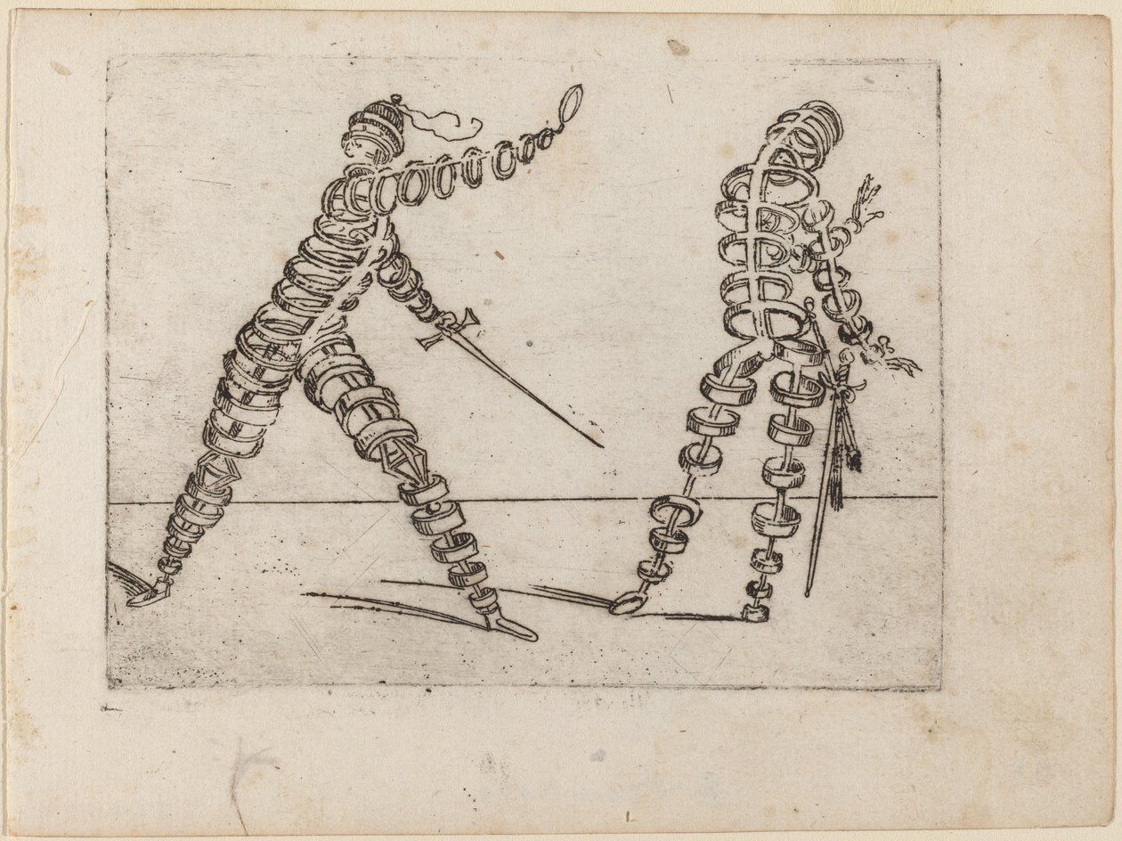 Teoksesta "Bizzarie di different figures" tekijältä Giovanni Battista Bracelli