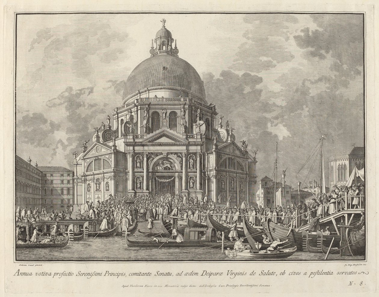 Dogen vuotuinen vierailu Santa Maria della Saluteen, 17631766. tekijältä Giovanni Battista Brostoloni