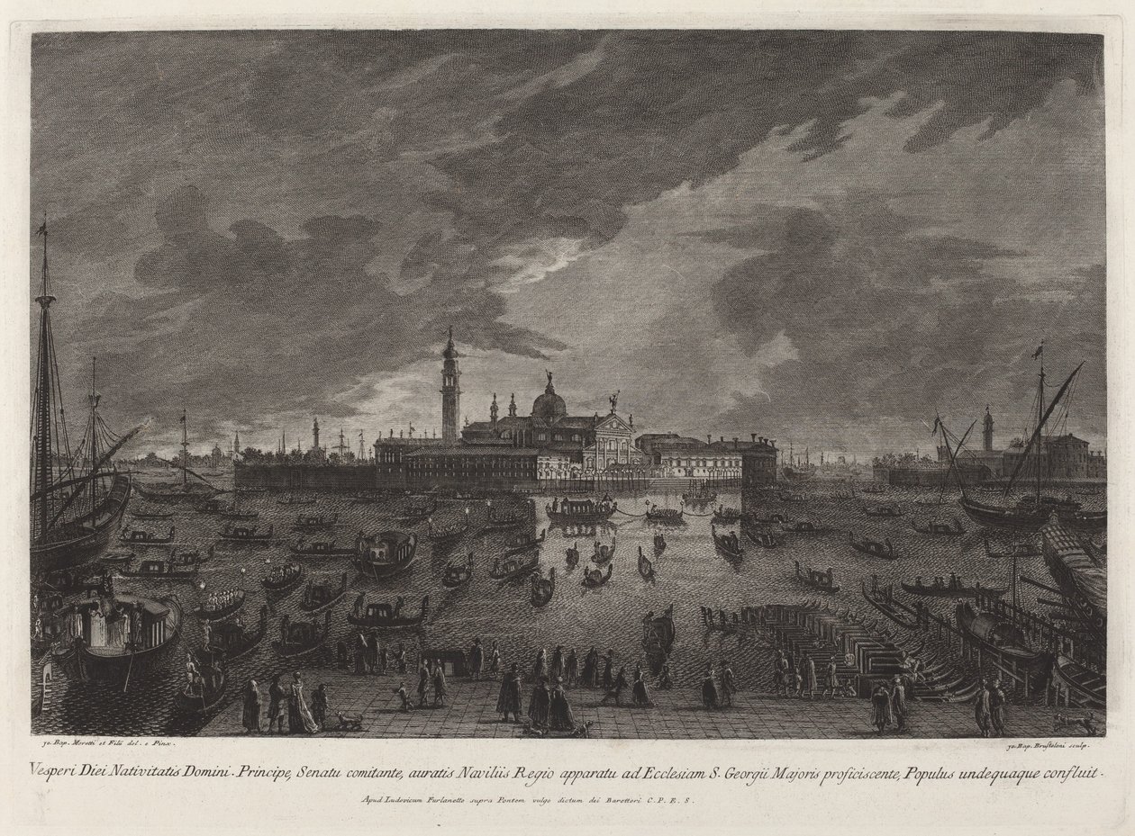 Jouluaaton kulkue San Giorgio Maggioreen tekijältä Giovanni Battista Brustolon after Giovanni Battista Moretti