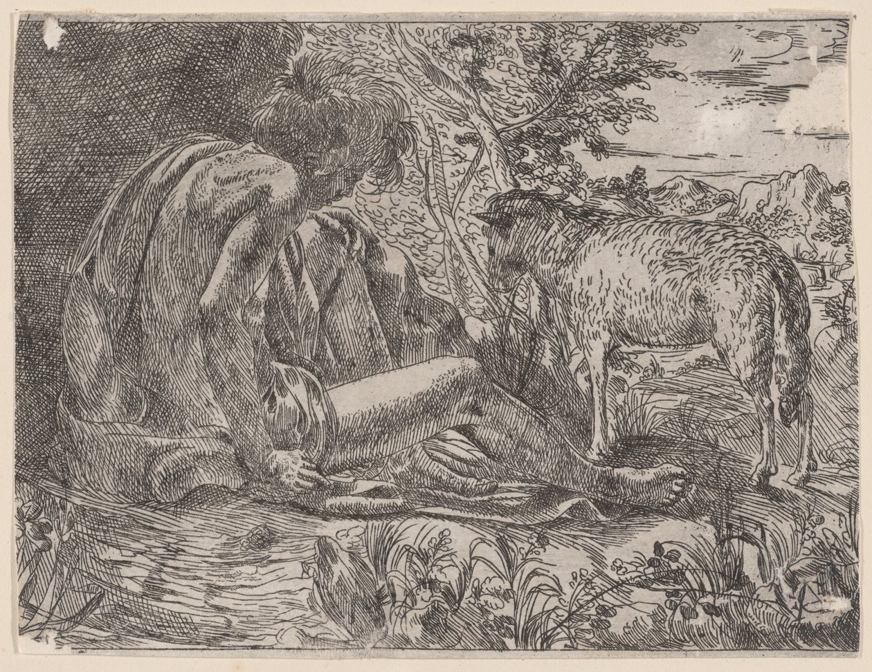 Pyhä Johannes Kastaja karitsan kanssa, 1600-35. tekijältä Giovanni Battista Caracciolo