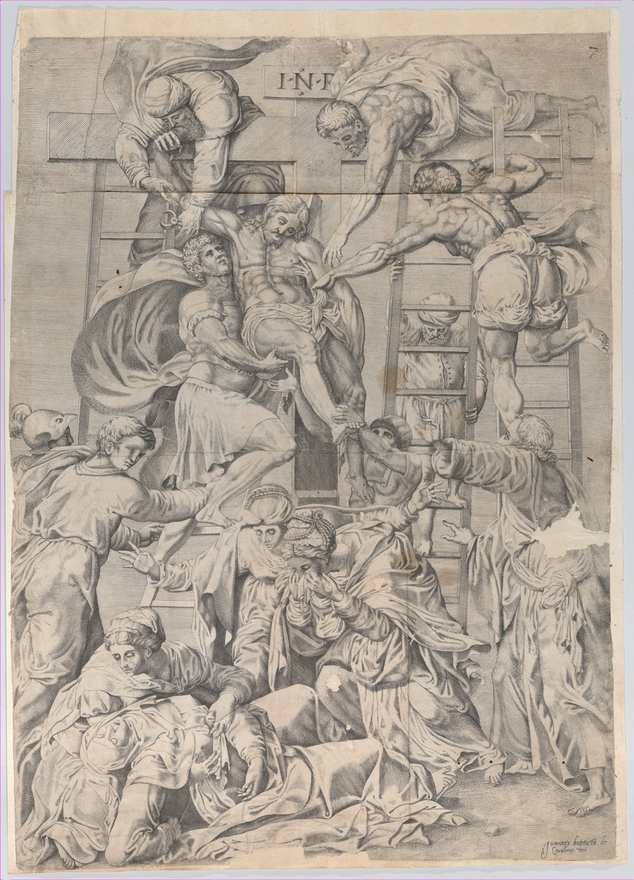 Laskeutuminen ristiltä, 1550-1600. tekijältä Giovanni Battista Cavalieri