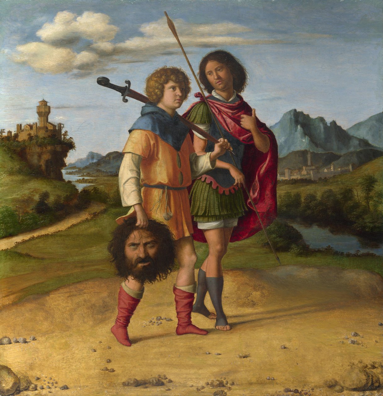 Daavid ja Joonatan, n. 1508 tekijältä Giovanni Battista Cima da Conegliano