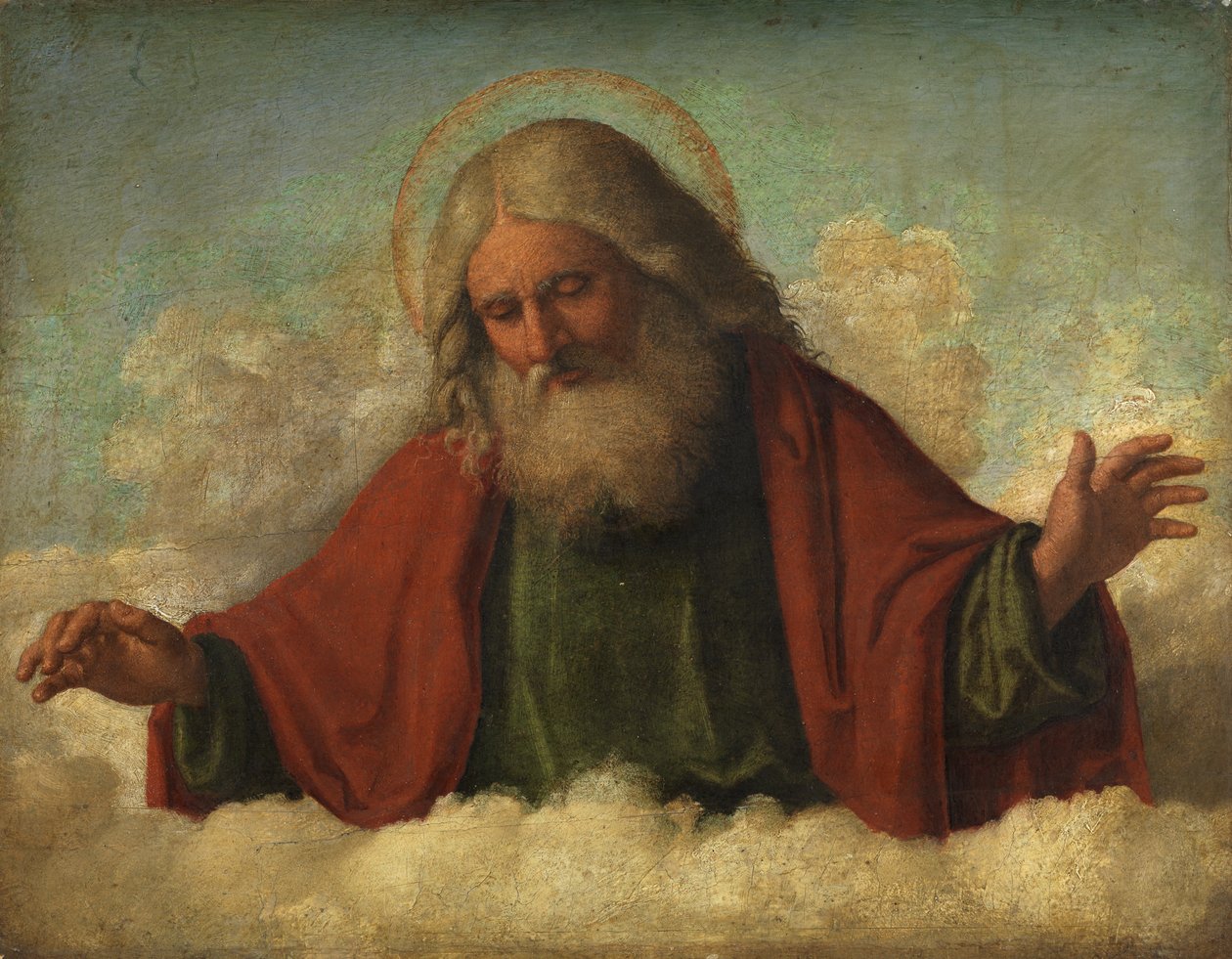 Isä Jumala, n. 1510-17 tekijältä Giovanni Battista Cima da Conegliano