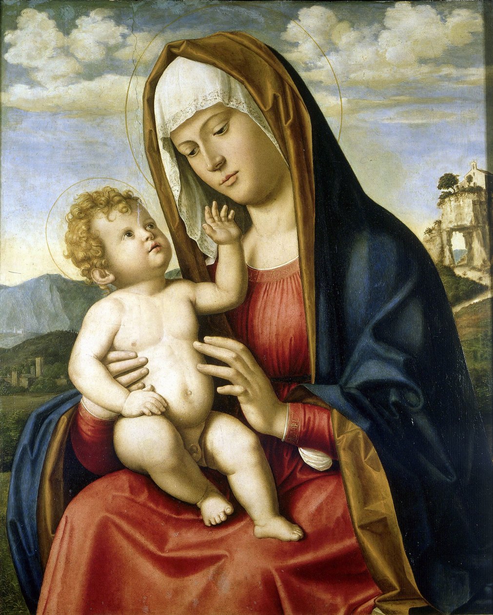Madonna ja lapsi tekijältä Giovanni Battista Cima da Conegliano