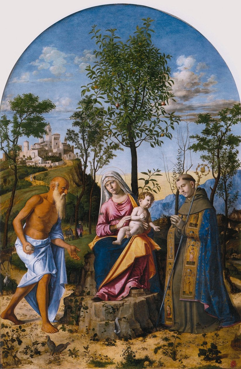 Appelsiinipuun Madonna tekijältä Giovanni Battista Cima da Conegliano