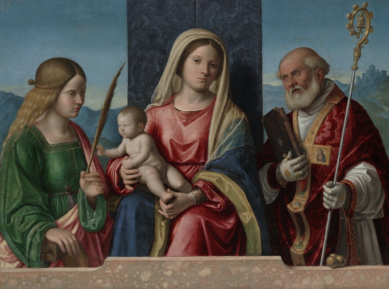 Neitsyt ja lapsi pyhien Katariinan ja Nikolauksen kanssa, 1510-17 tekijältä Giovanni Battista Cima da Conegliano