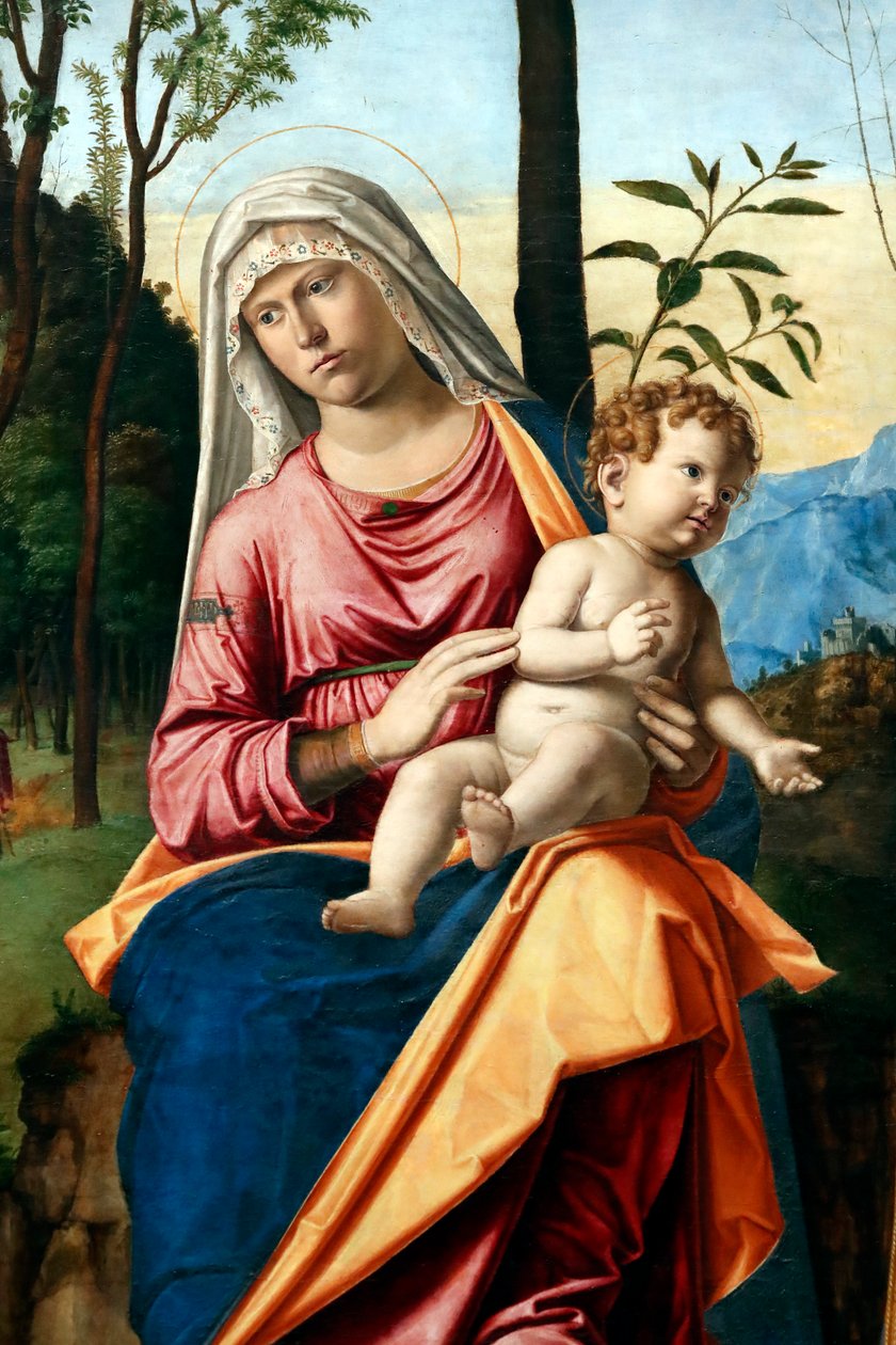 Neitsyt ja lapsi pyhien Jerome ja Louis of Toulouse kanssa tekijältä Giovanni Battista Cima da Conegliano