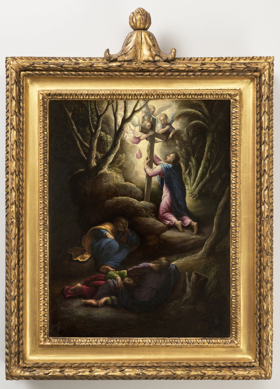 Agony in the Garden, n. 1595 (öljy kuparille) tekijältä Giovanni Battista Cremonini
