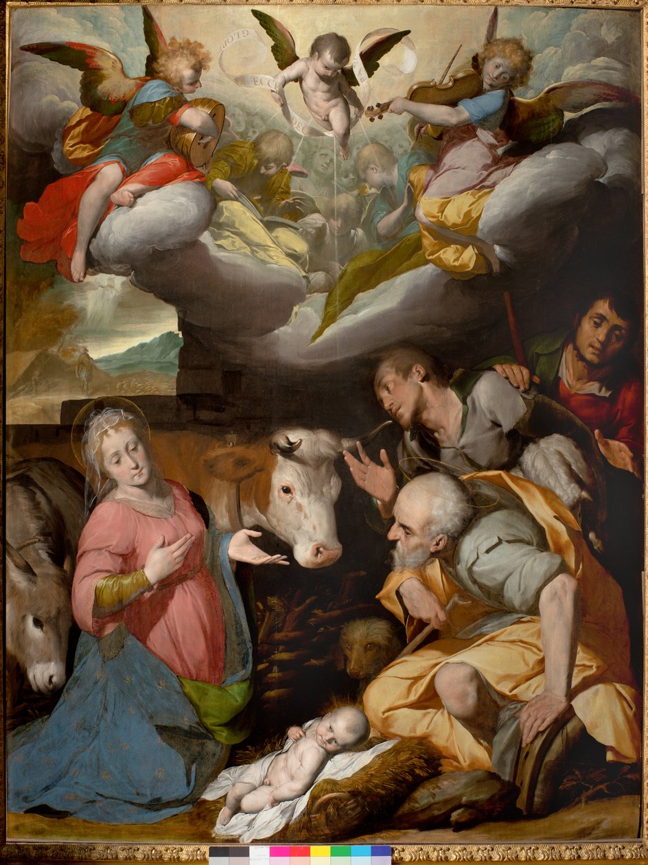Paimenten palvonta, 1592-95 tekijältä Giovanni Battista Crespi