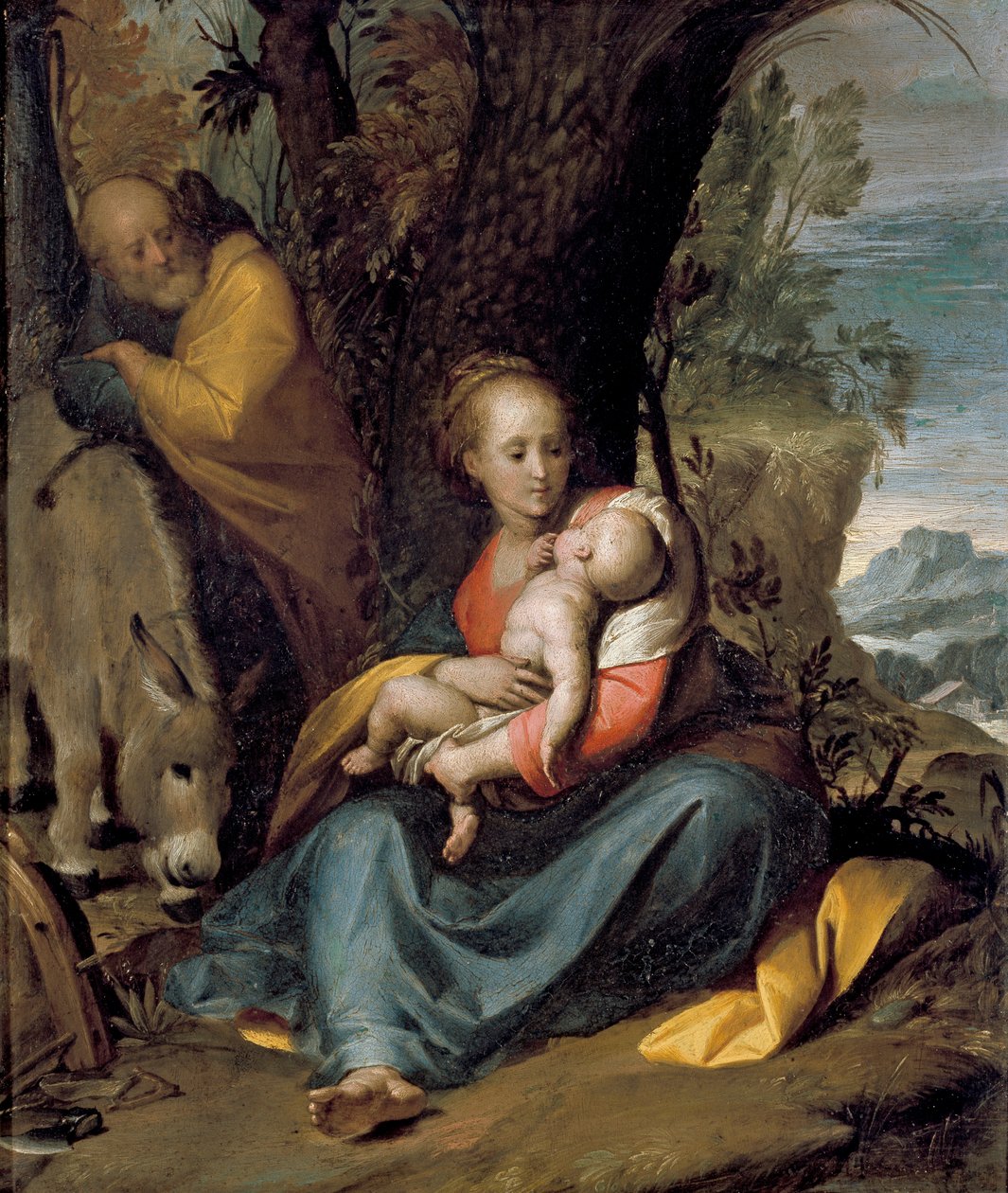 The Rest on the Flight to Egypt, c1598-1600 tekijältä Giovanni Battista Crespi