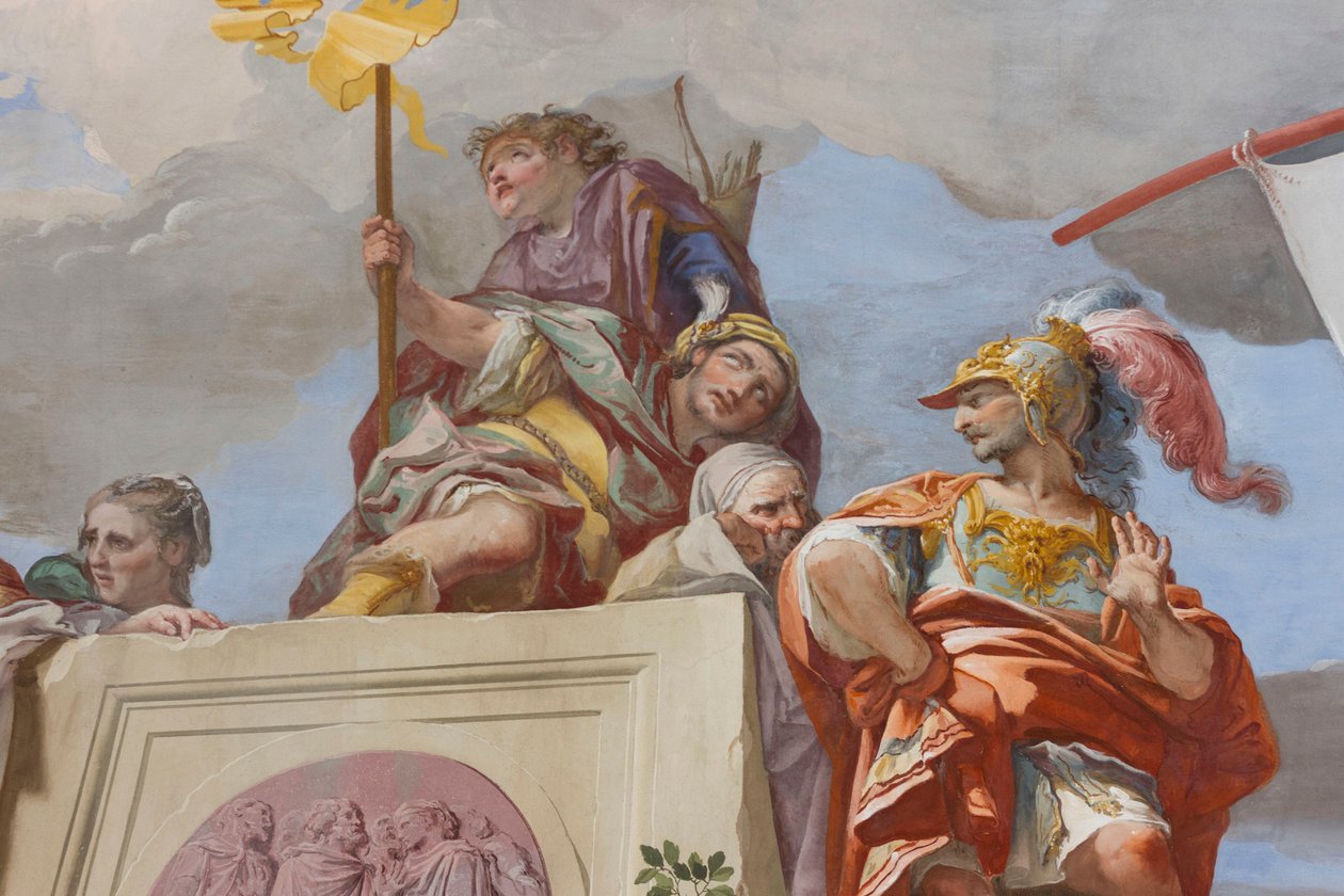 Iphigenian uhri (Sacrificio di Ifigenia), yksityiskohta tekijältä Giovanni Battista Crosato