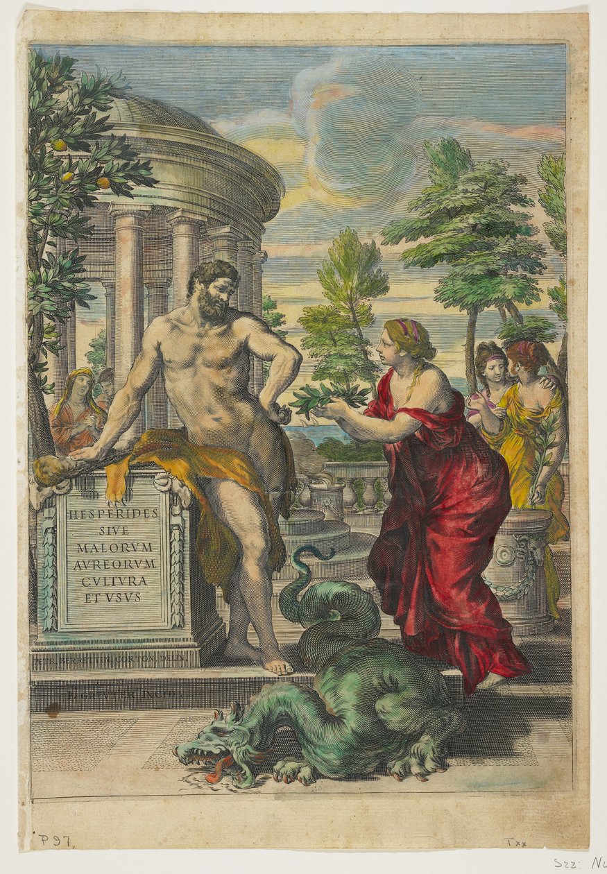 Etupuoli ja nimilehti Hesperideistä, 1646 tekijältä Giovanni Battista Ferrari
