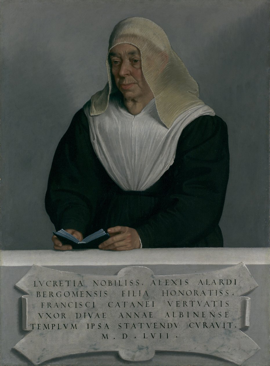 Lucrezia Agliardi Vertova 1490-1558, 1557. tekijältä Giovanni Battista Moroni