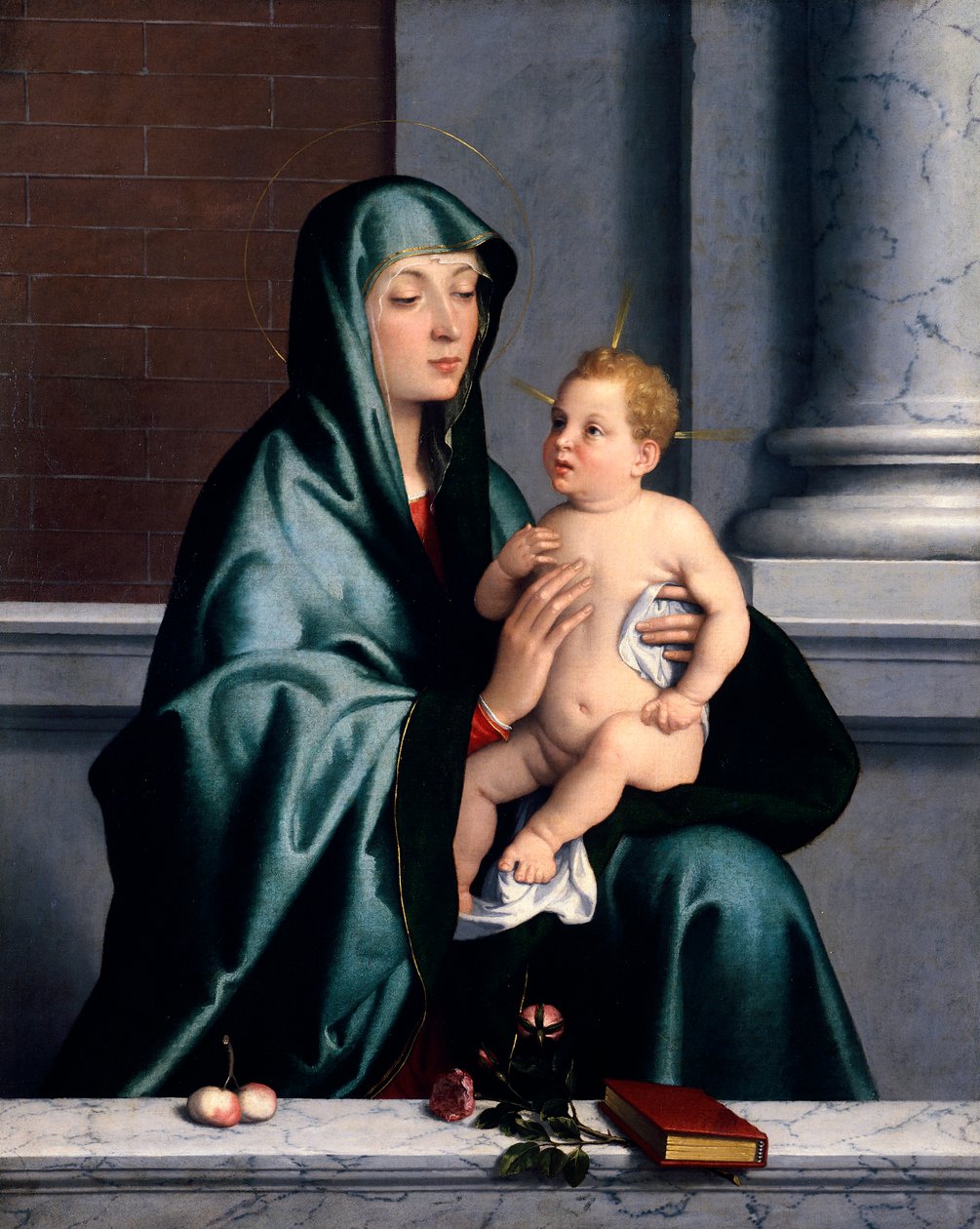 Giovanni Battista Moronin Madonna ja lapsi (noin 1525-1578) tekijältä Giovanni Battista Moroni