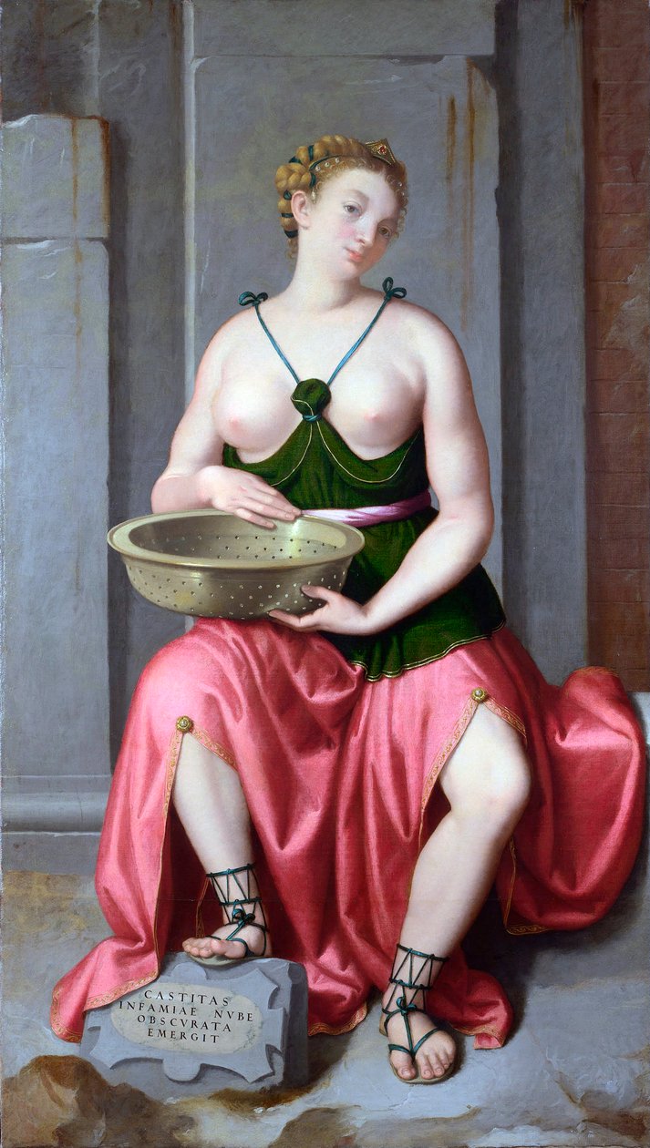 "" Vestal Romaine Tuccian muotokuva (Tuzia) "" Peinture de Giovan Battista Moroni (1520 / 25-1578) vers 1555 National Gallery, London tekijältä Giovanni Battista Moroni
