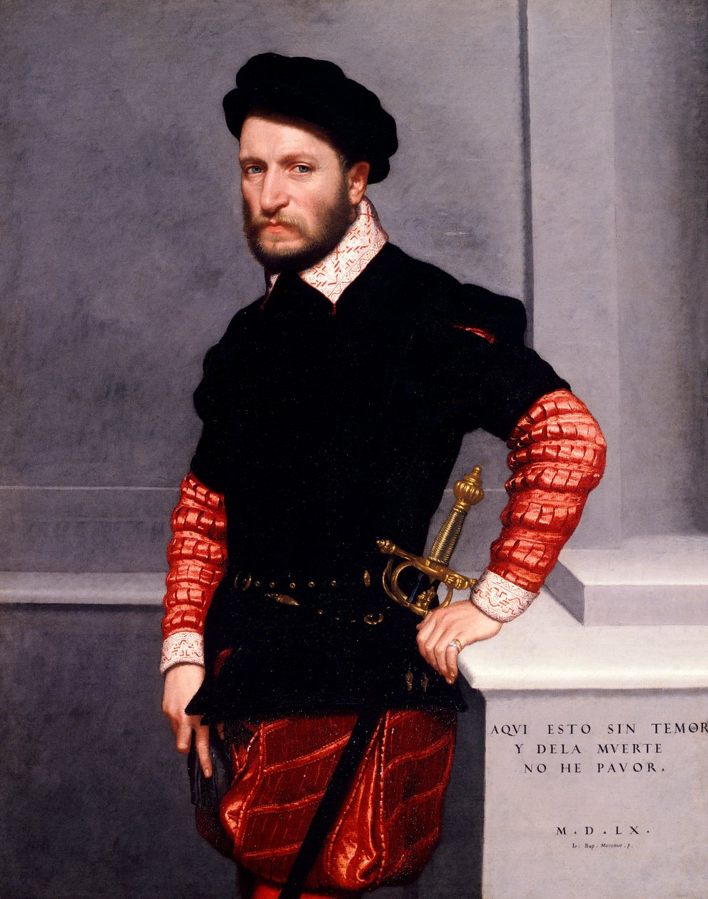Muotokuva Don Gabriel de la Cueva y Gironista, Albuquerquen herttuasta, Giovanni Battista Moroni (n. 1525-1578), öljy kankaalle tekijältä Giovanni Battista Moroni
