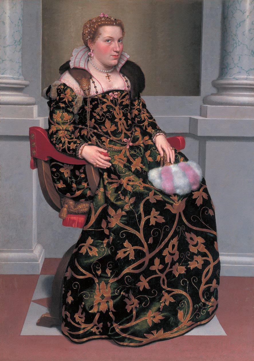 Isotta Brembati Grumellin muotokuva tekijältä Giovanni Battista Moroni