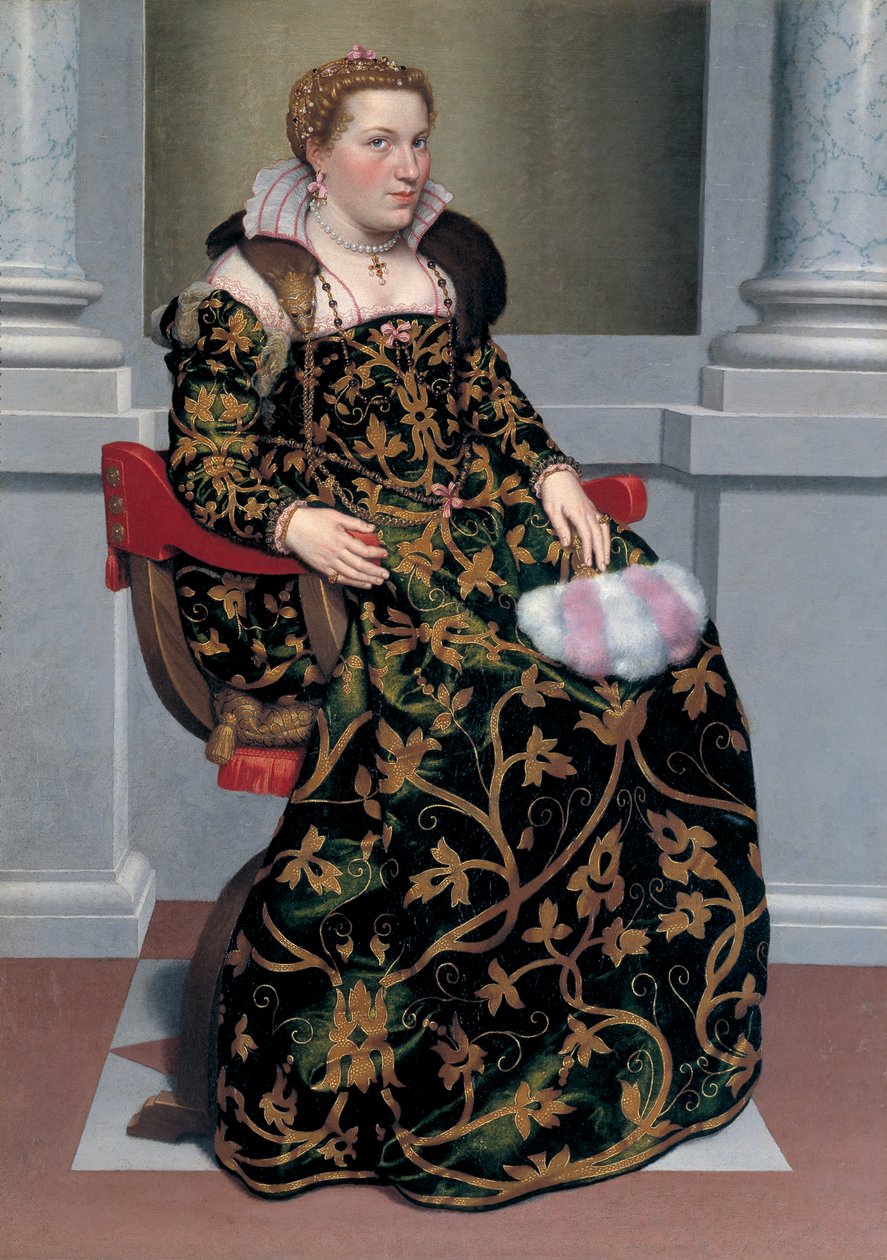 Isotta Brembatin muotokuva, noin 1555. tekijältä Giovanni Battista Moroni