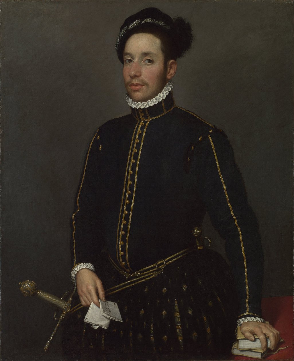 Gentlemanin muotokuva Gentle Knight, n. 1565 tekijältä Giovanni Battista Moroni