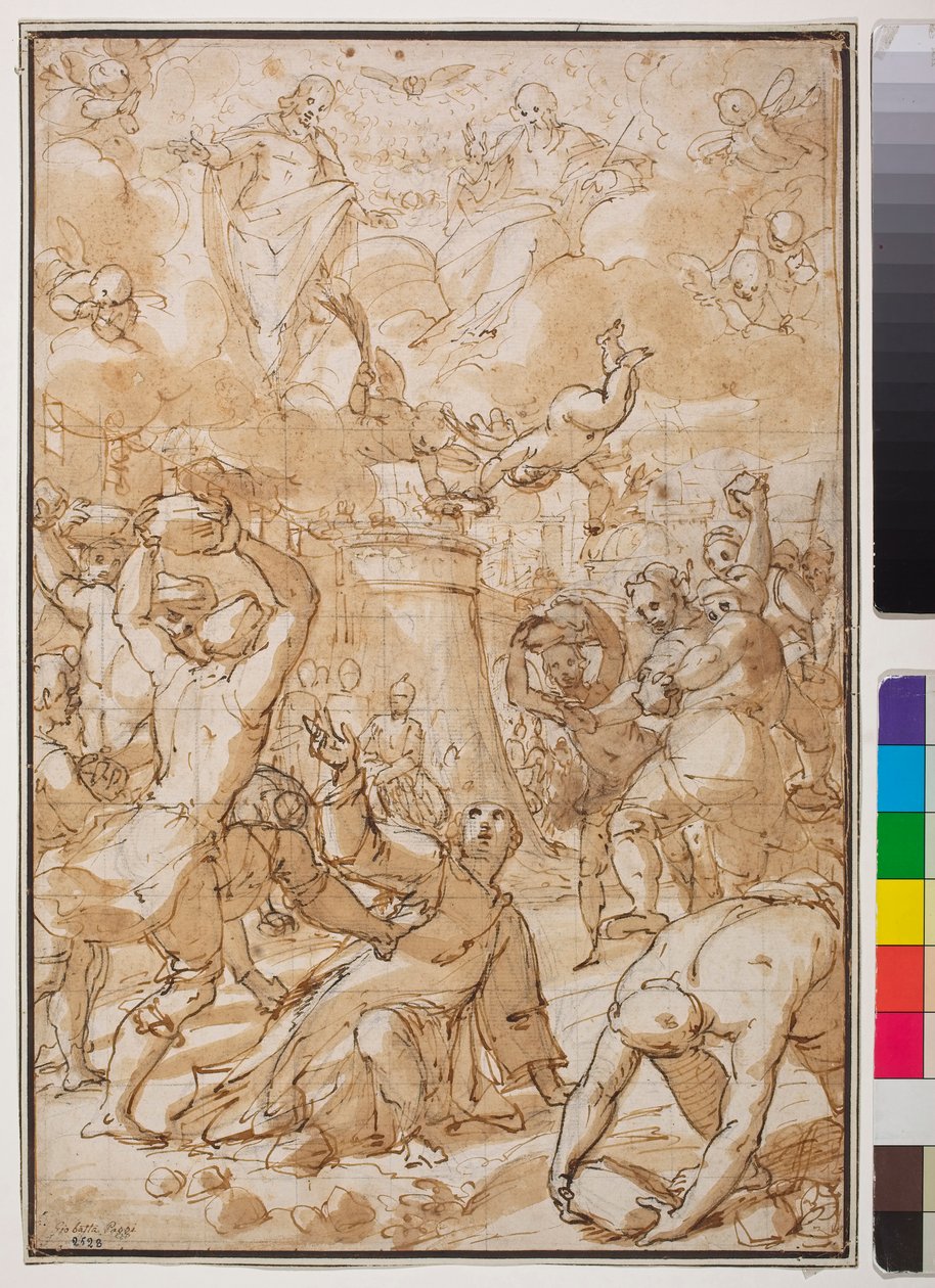 Pyhän Tapanin kivittäminen, 1600-luvun alku tekijältä Giovanni Battista Paggi