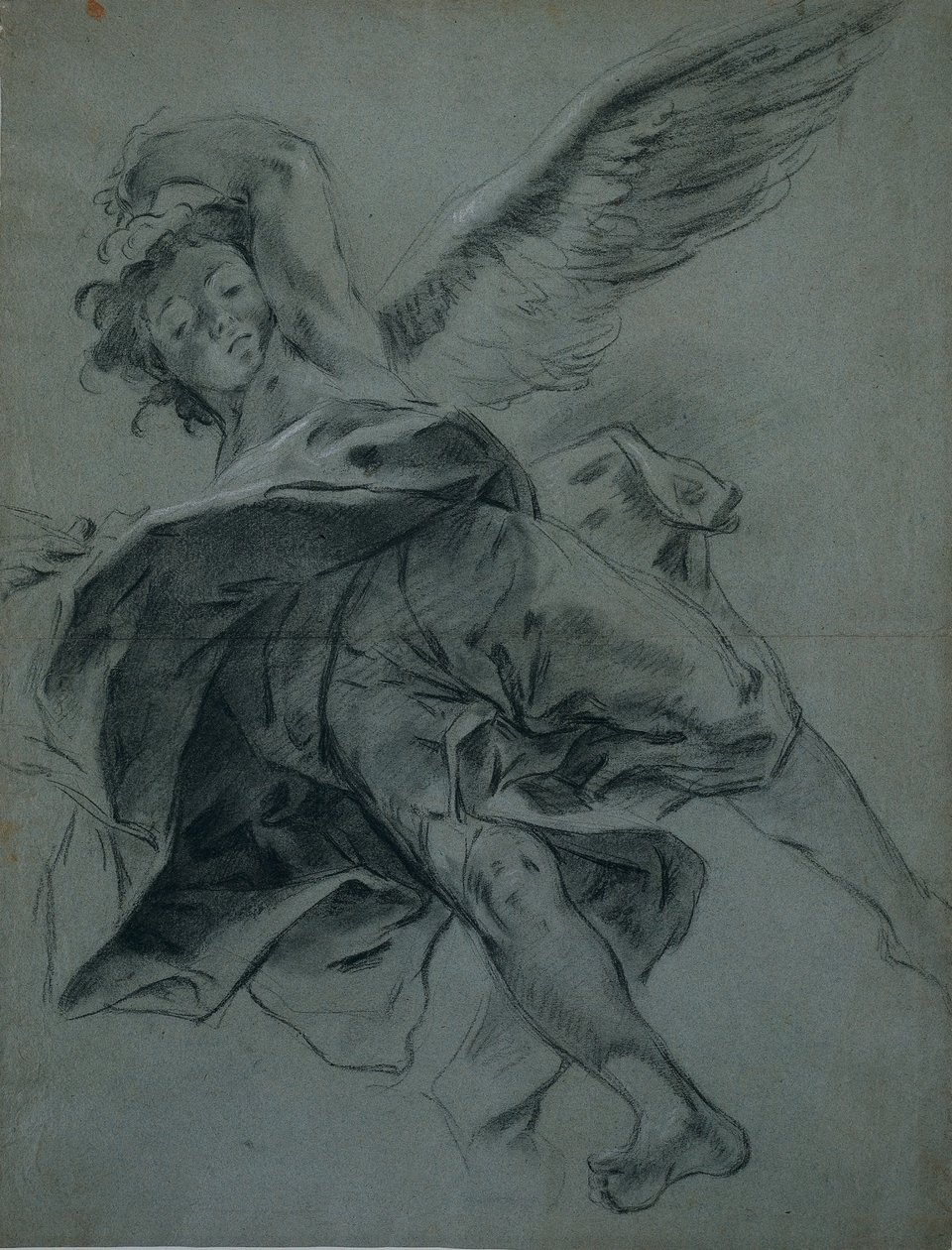 Lentävä enkeli recto, 1723-1727. tekijältä Giovanni Battista Piazzetta