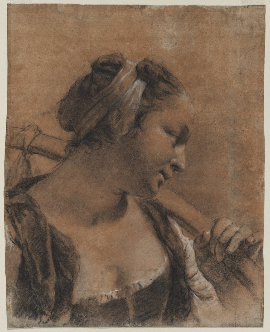 Muotokuva Rosasta olkapäällä, c. 1735. tekijältä Giovanni Battista Piazzetta