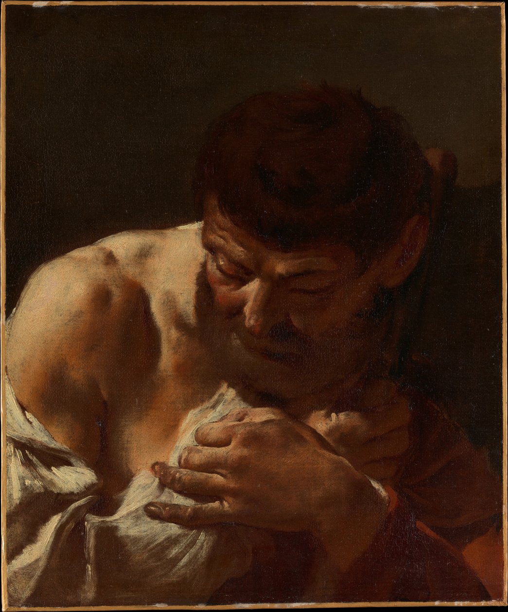 Miehen rintakuva (Pyhä Matthias) tekijältä Giovanni Battista Piazzetta