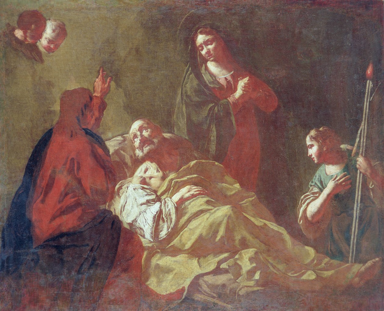 Pyhän Joosefin kuolema, noin 1740 tekijältä Giovanni Battista Piazzetta