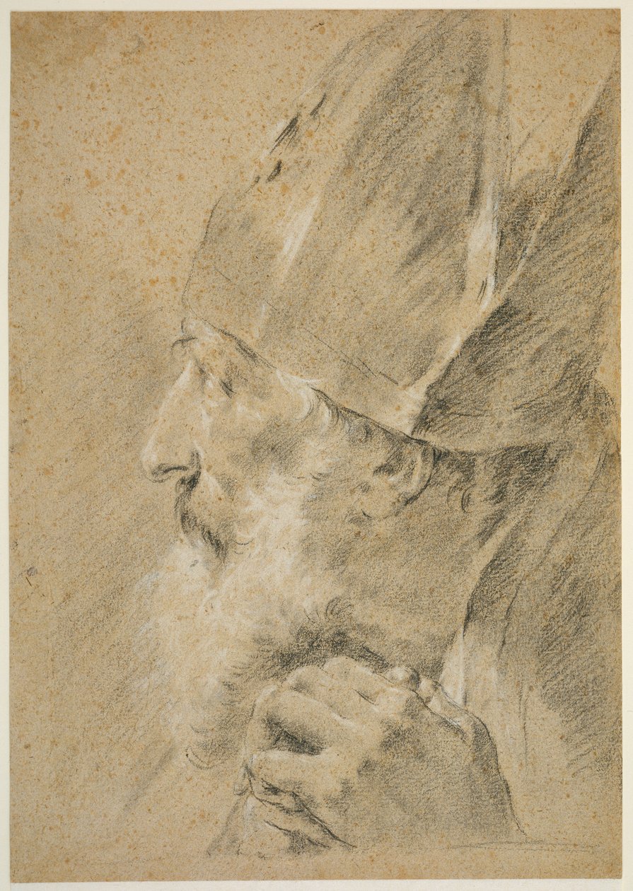 Piispan pää profiilissa tekijältä Giovanni Battista Piazzetta